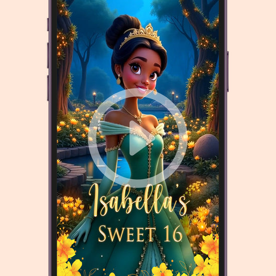 Princess Tiana Sweet 16 Invitation