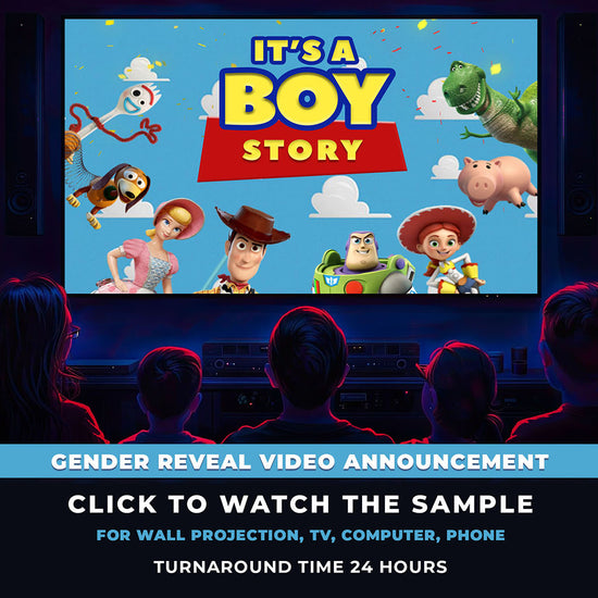 Toy Story Gender Reveal Movie for boy