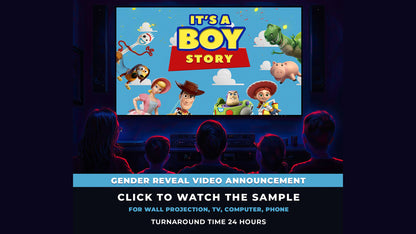 Toy Story Gender Reveal Movie for boy