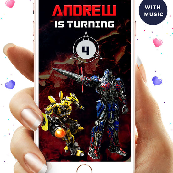 Transformers Birthday Video Invitation