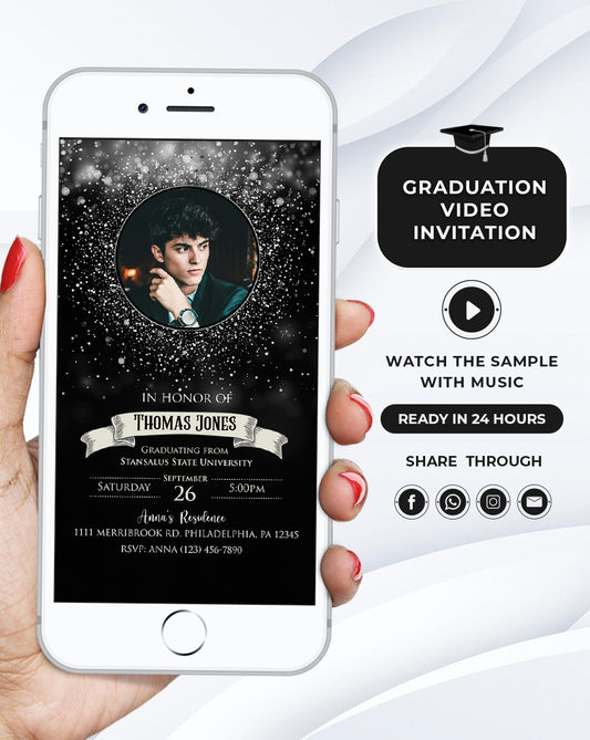 Modern Minimalist Graduation invitation