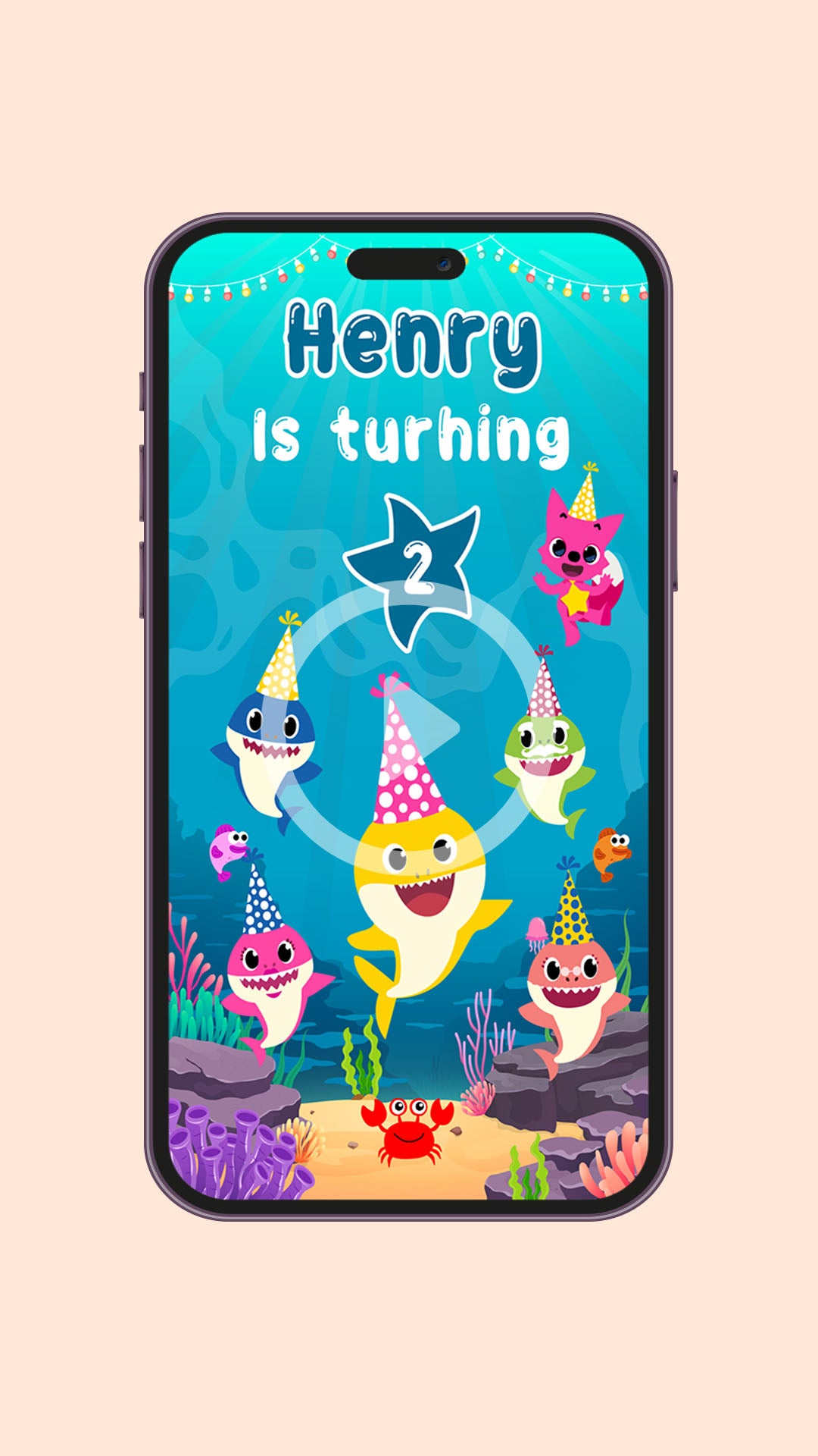 Baby Shark Birthday Video Invitation