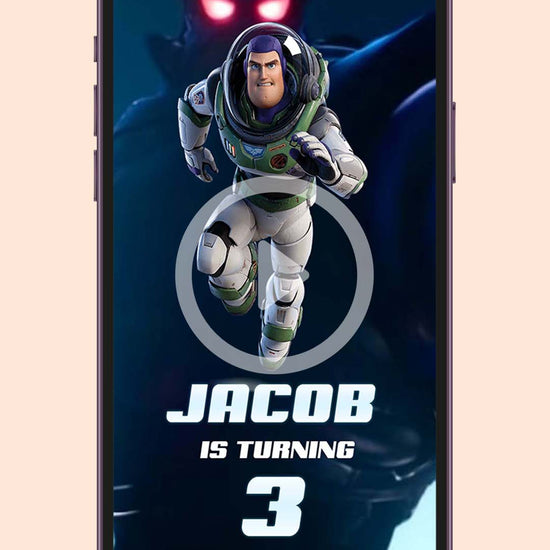 Interstellar Fun: Buzz Lightyear Digital Video Invite Template!