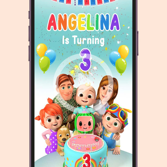Cocomelon Birthday Video Invitation