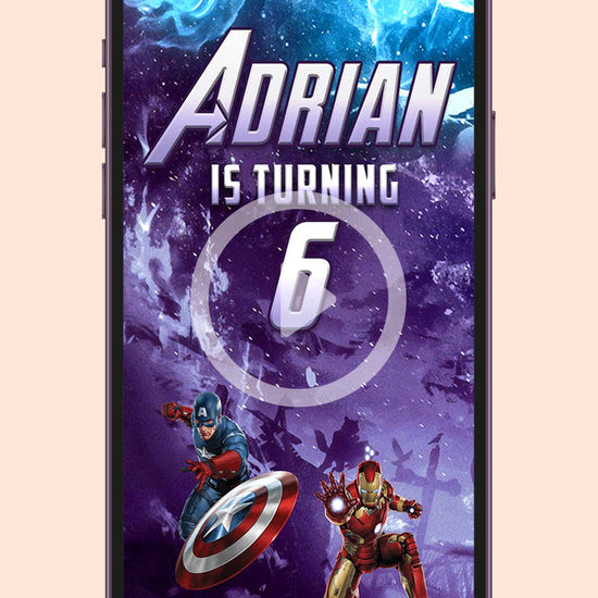 Digital Avengers Birthday Video Invitation