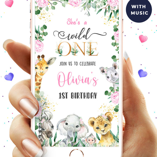 Wild One Birthday Video Invitation