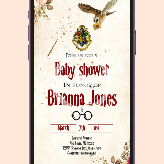 Wizard Baby Shower Animated Invitation