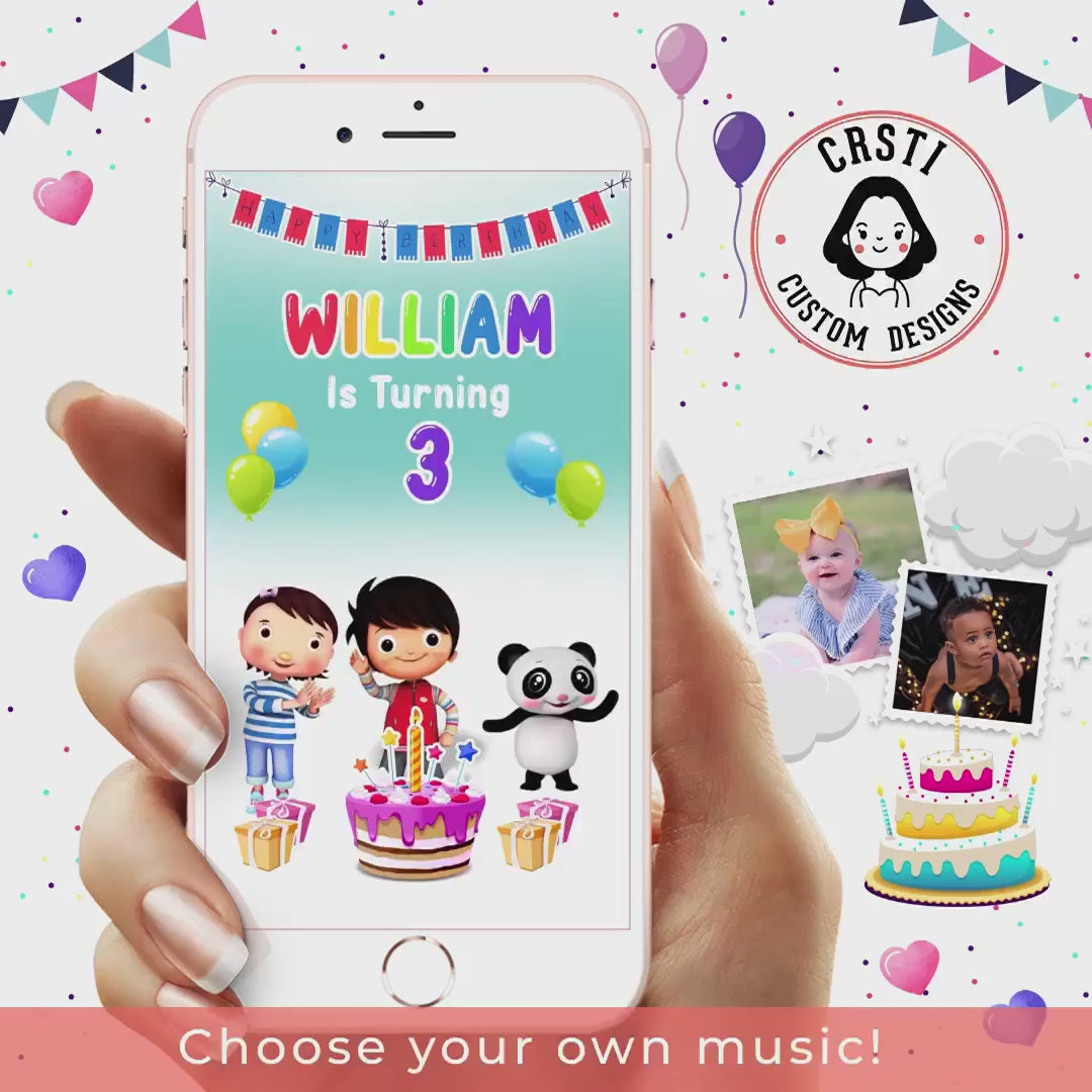 Little Baby Bum Celebration: Digital Video Invitation for a Sweet Birthday Bash!