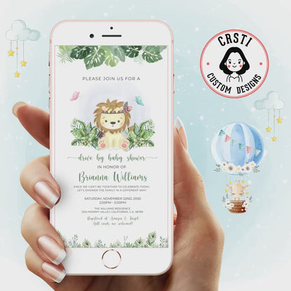 Let's Go Wild: Wild One Baby Shower Digital Invitation!