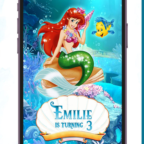 Little Mermaid Birthday Video Invitation