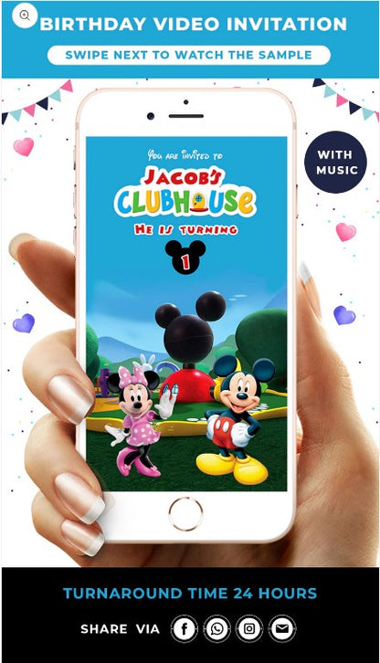 Mickey Mouse Birthday Video Invitation