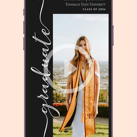 Photo Graduation Party Video Invitation