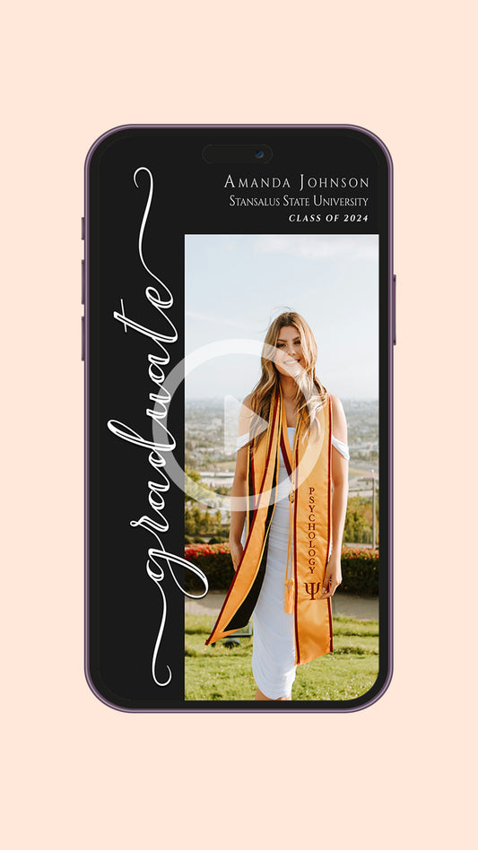 Photo Graduation Party Video Invitation