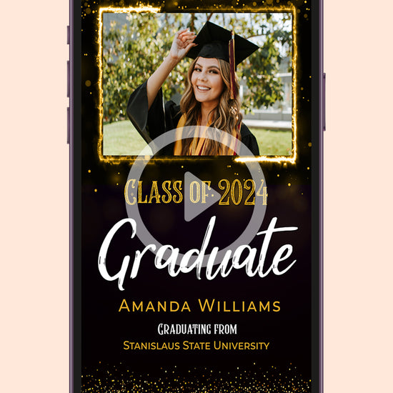Modern Graduation Video Announcements