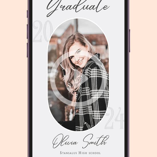 Simple Graduation Video Announcements 2024