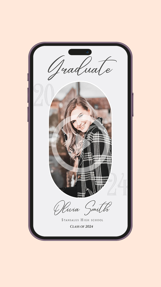 Simple Graduation Video Announcements 2024
