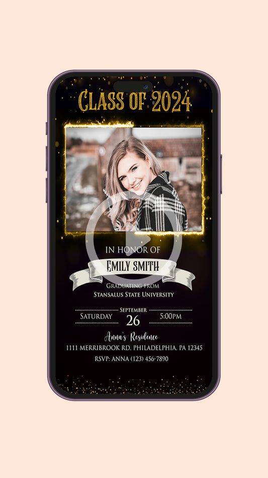 Graduation Class of 2024 Video Invitation