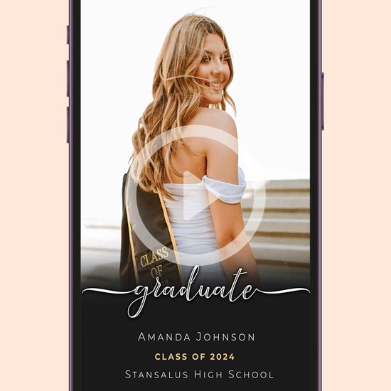 Modern Graduation Video Invitation 2024