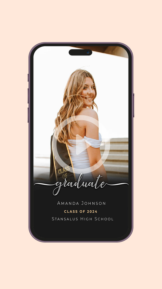 Modern Graduation Video Invitation 2024