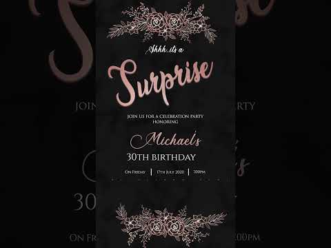 Unveiling Joy: Surprise Birthday Digital Video Invitation!