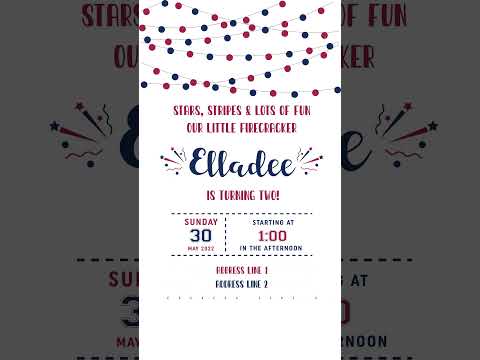 Red, White & Blue Bash: Patriotic Birthday Invitation Celebration!