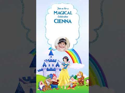 Fairy Tale Celebration: Snow White Birthday Digital Video Invitation!