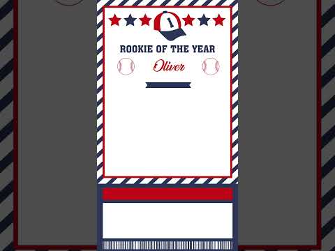 Play Ball: Baseball Theme Digital Video Invitation Template!