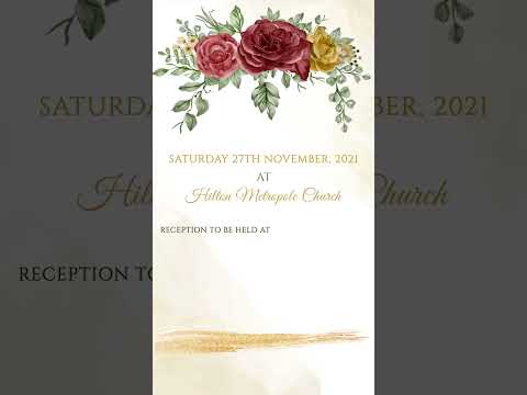 Elegance in Bloom: Rose Green Wedding Digital Video Invitation!