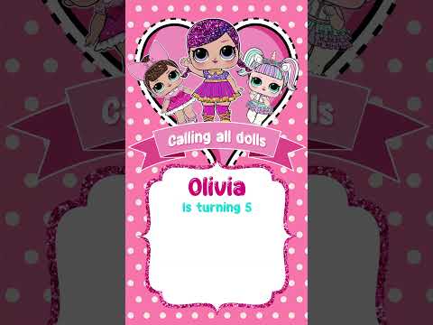 Digital Lol Surprise Doll Birthday Video Invitation