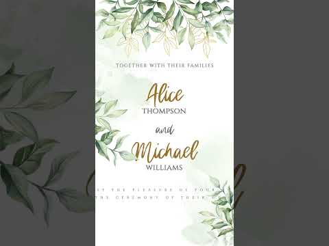 Sage green Digital Wedding Invitation