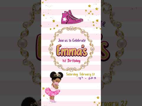 Chucks & Pearls Birthday Video Invitation