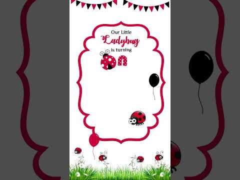 Adorable Adventure: Ladybug Birthday Digital Video Invitation Fun!