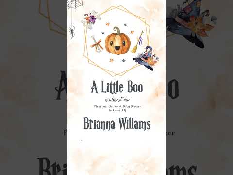 Digital Halloween Baby Shower Video Invitation