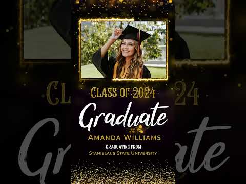 Modern Graduation Video Announcements