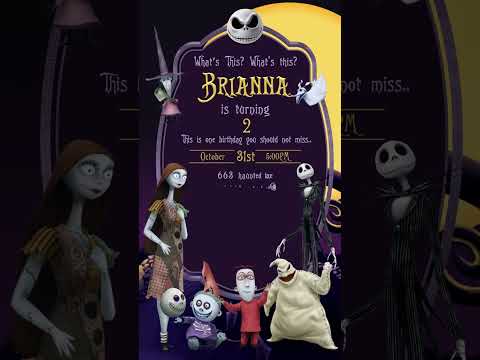 Nightmare Before Christmas  Birthday Video Invitation