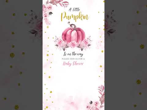 Adorable Autumn Arrival: Little Pumpkin Baby Shower Digital Video Invitations!