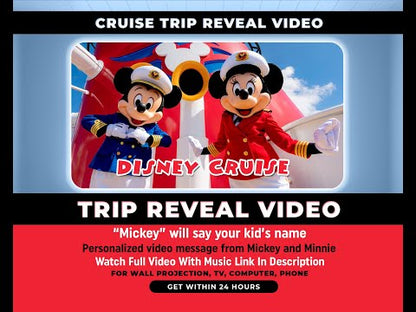 Personalized Surprise Cruise Trip Reveal Video