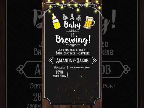 A Baby Is Brewing Baby Shower Video Invitation