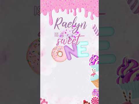 Digital Sweet One Birthday Video Invitation