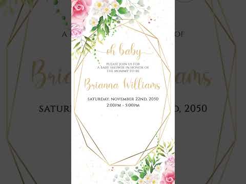 Adorable Arrival: 'Oh Baby' Shower Digital Video Invitation for the Special Day!