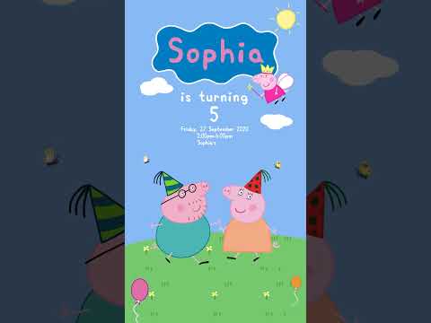 Peppa Pig Birthday Video Invitation