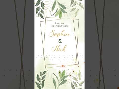 Boho Bliss: Greenery Wedding Digital Video Invitation Template!