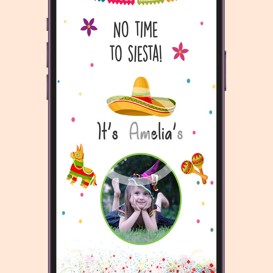 First Fiesta Digital Birthday Video Invitation